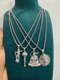 Lord Hanuman Chain With Pendant (Pack of 4) Buy 1 Get 3 Free