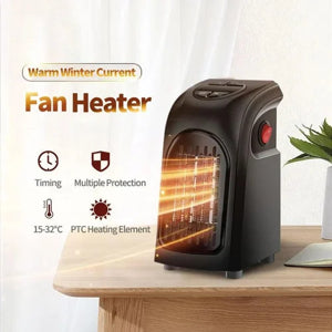 Compact plug-in room heater